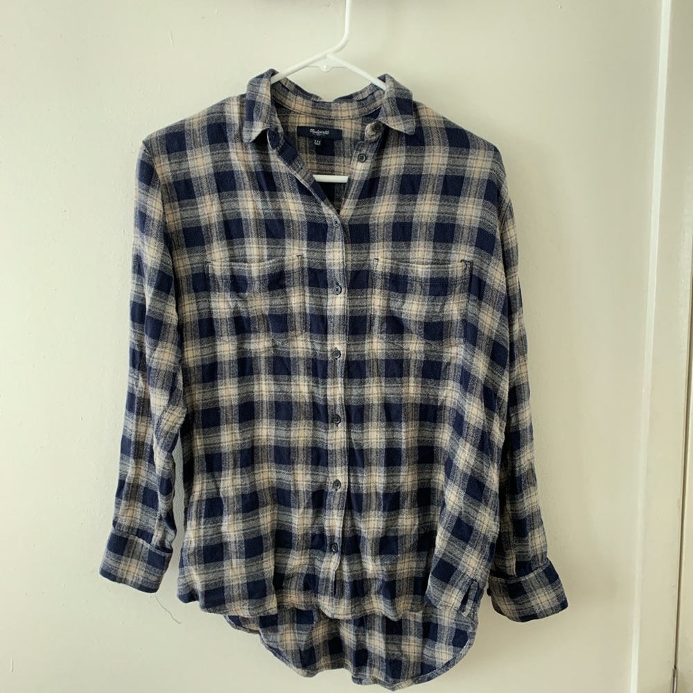 Madewell flannel plaid shirt button down